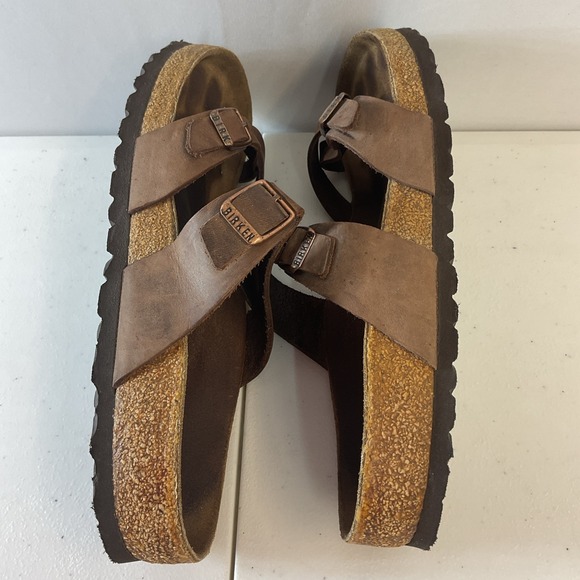 Birkenstock Mayari Sandals Brown Birko-Flor Size 38 EU Women's Comfort Shoes - Picture 5 of 8